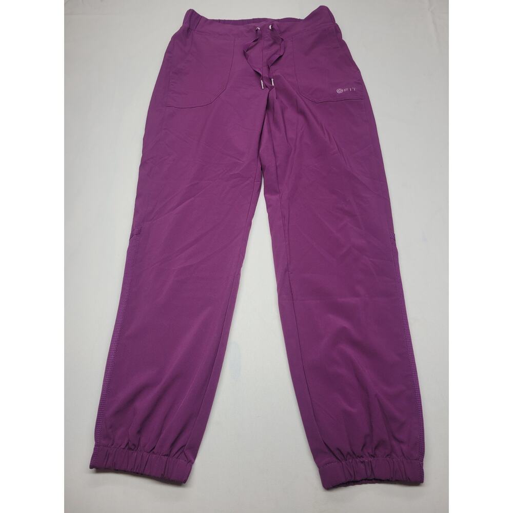 White Cross Fit Scrub Pants Pockets Medical Hospital Surgical Nursing Size M